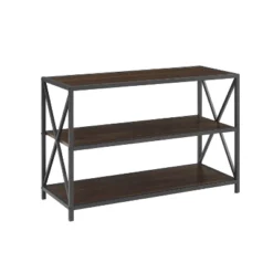 25.62" X Frame Metal And Wood Media Bookshelf - Saracina Home 21 25.62" X Frame Metal And Wood Media Bookshelf - Saracina Home -WorkHaven Sales Shop GUEST da6fbbb0 99a4 4545 81a6 9cf064af15da