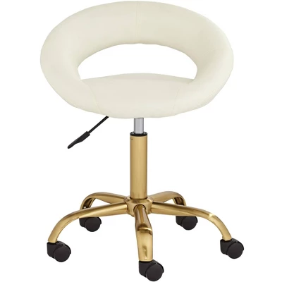 55 Downing Street Briar Gold And White Faux Leather Adjustable Office Chair 8 55 Downing Street Briar Gold And White Faux Leather Adjustable Office Chair - Image 8