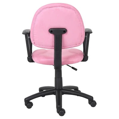 Microfiber Deluxe Posture Chair With Loop Arms - Boss Office Products 1 Microfiber Deluxe Posture Chair With Loop Arms - Boss Office Products