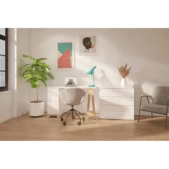 Atypik Desk With 3 Drawer File Cabinet - Nexera -WorkHaven Sales Shop GUEST db08fbfa 7d7f 4913 a7d6 abad75a22bce