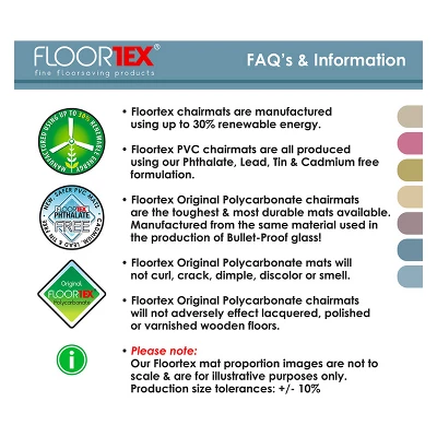 45"x53" Rectangular Chair Mat For Hard Floor - Cleartex 3 45"x53" Rectangular Chair Mat For Hard Floor - Cleartex - Image 3