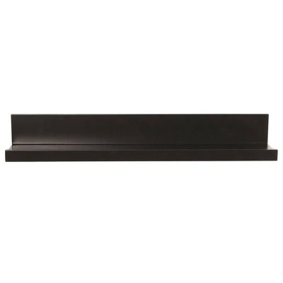 48" X 4.5" Picture Ledge Wall Shelf Black - Inplace 1 48" X 4.5" Picture Ledge Wall Shelf Black - Inplace