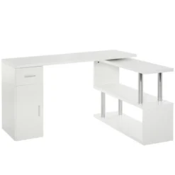 HOMCOM L-Shaped Rotating Computer Desk Home Office Study Workstation With Storage Shelves, Cabinet And Drawer For Home & Office 13 HOMCOM L-Shaped Rotating Computer Desk Home Office Study Workstation With Storage Shelves, Cabinet And Drawer For Home & Office -WorkHaven Sales Shop GUEST dbd04d6f 9f33 4fdf bcaf aa255736b87c