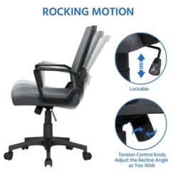 Yaheetech Adjustable Mid-Back Office Chair Computer Chair With Wheels -WorkHaven Sales Shop GUEST dd2e862e 99a2 47fd 99bb 75758f85e380