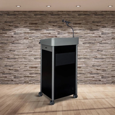 Greystone Lectern With Sound Lecture Podium Charcoal Slate - Hampden Furnishings 7 Greystone Lectern With Sound Lecture Podium Charcoal Slate - Hampden Furnishings - Image 7