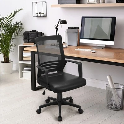 Yaheetech Adjustable Office Chair Midback Computer Chair With Lumbar Support 1 Yaheetech Adjustable Office Chair Midback Computer Chair With Lumbar Support