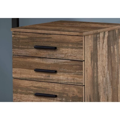 24" Reclaimed Wood Look 3 Drawer Filing Cabinet With 2 Locking Casters Brown - EveryRoom 2 24" Reclaimed Wood Look 3 Drawer Filing Cabinet With 2 Locking Casters Brown - EveryRoom - Image 2