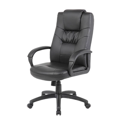 Executive High Back Leatherplus Chair Black - Boss Office Products 5 Executive High Back Leatherplus Chair Black - Boss Office Products - Image 5