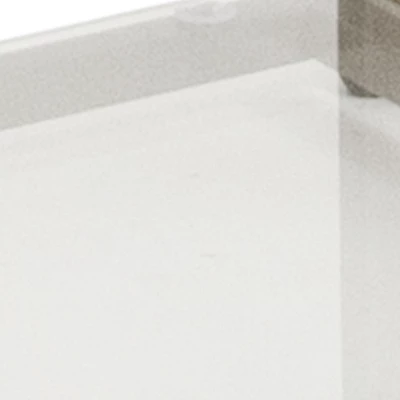 Merrick Lane 64" Modern Bookshelf Glass 4-Shelf Bookcase With Powder Coated Matte Gold Cross Braced Frame 2 Merrick Lane 64" Modern Bookshelf Glass 4-Shelf Bookcase With Powder Coated Matte Gold Cross Braced Frame - Image 2