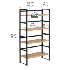 47.5" 4 Shelf Or 2 Shelf Stackable Bookshelf Graphite Black/Ashwood - Calico Designs -WorkHaven Sales Shop GUEST df3ce617 234e 41e0 8f96 ecd58e81e9e8
