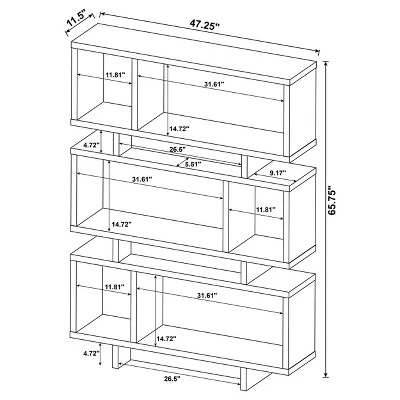 Reid 3 Shelf Bookcase - Coaster 10 Reid 3 Shelf Bookcase - Coaster - Image 10