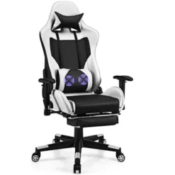 Costway Massage Gaming Chair Reclining Racing Office Computer Chair With Footrest WhiteBluePinkRed 27 Costway Massage Gaming Chair Reclining Racing Office Computer Chair With Footrest WhiteBluePinkRed -WorkHaven Sales Shop GUEST df769a6f 1010 4b54 a7f2 225145443e35