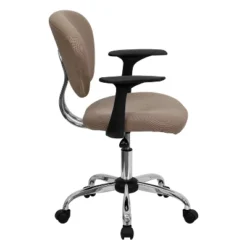 Emma And Oliver Mid-Back Coffee Brown Mesh Padded Swivel Task Office Chair With Arms 6 Emma And Oliver Mid-Back Coffee Brown Mesh Padded Swivel Task Office Chair With Arms -WorkHaven Sales Shop GUEST e03dbb09 0b4e 4d6d b642 120c34479fe6