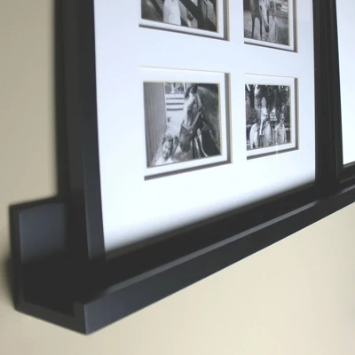 48" X 4.5" Picture Ledge Wall Shelf Black - Inplace 2 48" X 4.5" Picture Ledge Wall Shelf Black - Inplace - Image 2