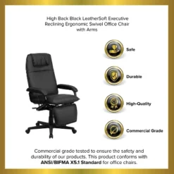Emma And Oliver High Back Black LeatherSoft Executive Reclining Ergonomic Office Chair With Arms -WorkHaven Sales Shop GUEST e1411b70 c5cc 4b83 8877 2d91861bc46e