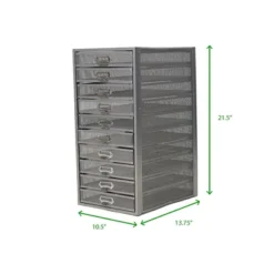 Mind Reader Mesh 10 Drawer Cabinet, Silver 11 Mind Reader Mesh 10 Drawer Cabinet, Silver -WorkHaven Sales Shop GUEST e181308e 6190 441e 8f54 a7652bdccd20