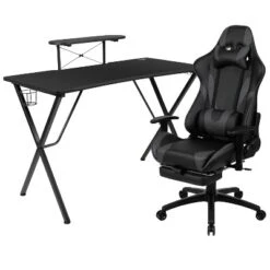 Flash Furniture Gaming Desk And Footrest Reclining Gaming Chair Set With Cup Holder, Headphone Hook, And Monitor/Smartphone Stand -WorkHaven Sales Shop GUEST e1c947e8 505a 4ab7 aae4 99e0c9f78e53