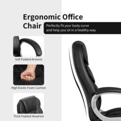 Costway Ergonomic Office Task Chair High Back Leather Swivel -WorkHaven Sales Shop GUEST e21f10d6 57f9 4d04 98f2 20b5d89bd50a