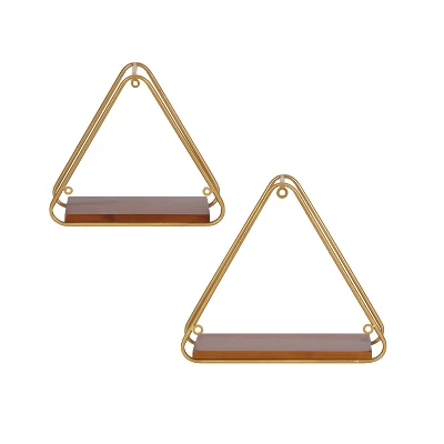 2pc Tilde Triangle Accent Shelf Set - Kate & Laurel All Things Decor 3 2pc Tilde Triangle Accent Shelf Set - Kate & Laurel All Things Decor - Image 3