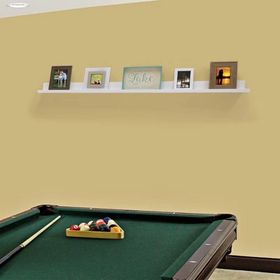 60" X 5" Picture Ledge Wall Shelf White - Inplace 1 60" X 5" Picture Ledge Wall Shelf White - Inplace