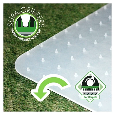 36"x48" Polypropylene Foldable Rectangular Chair Mat For Carpets White - Floortex 3 36"x48" Polypropylene Foldable Rectangular Chair Mat For Carpets White - Floortex - Image 3