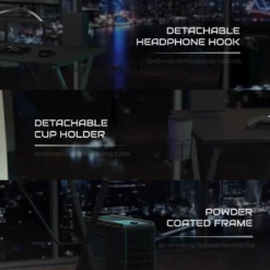 BlackArc Tango Gaming Desk & Chair Set - Reclining Gaming Chair With Slide-Out Footrest & Gaming Desk With Cupholder/Headphone Hook 18 BlackArc Tango Gaming Desk & Chair Set - Reclining Gaming Chair With Slide-Out Footrest & Gaming Desk With Cupholder/Headphone Hook -WorkHaven Sales Shop GUEST e356fe2f 90f1 4a38 b82b 9542e2a916b4