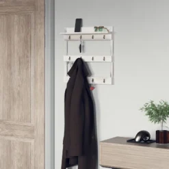 Emma And Oliver Wall Mounted Mug Rack With 12 Coffee Cup Hangers And Built-In Shelf For Coffee, Sugar & More -WorkHaven Sales Shop GUEST e3d76a06 2127 4e4e 8d8a 526a76358ac3