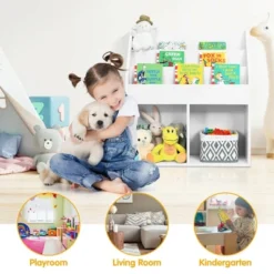 Costway Kids Wooden Bookshelf Bookcase Children Toy Storage Cabinet Organizer -WorkHaven Sales Shop GUEST e41695cf f5cb 45a5 9841 4595e2e46ec2