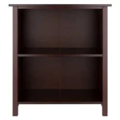 30" 3 Tier Milan Storage Shelf Or Bookshelf Medium Walnut - Winsome