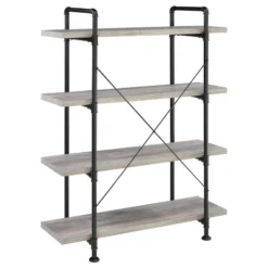 55.75" Delray 4 Shelf Bookcase Gray Driftwood - Coaster 10 55.75" Delray 4 Shelf Bookcase Gray Driftwood - Coaster -WorkHaven Sales Shop GUEST e76bc114 81ed 4f8c 896e c7b1b9efcbee
