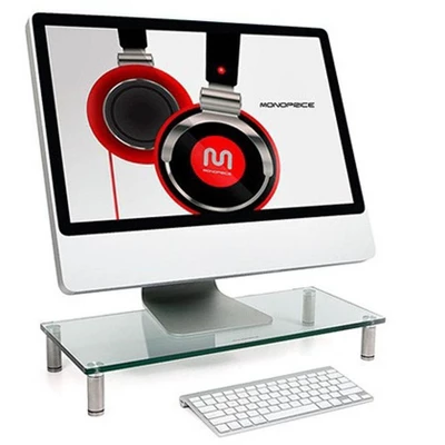 Monoprice Multimedia Desktop Stand 22" X 9.5" - Stand & Riser, Laptop Stand, Desktop TV Stand W/ Height Adjustable Legs - Workstream Collection 1 Monoprice Multimedia Desktop Stand 22" X 9.5" - Stand & Riser, Laptop Stand, Desktop TV Stand W/ Height Adjustable Legs - Workstream Collection