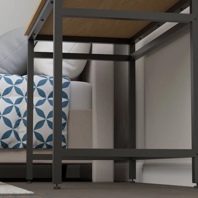 Delia Industrial Metal Desk Oak - Brookside Home 2 Delia Industrial Metal Desk Oak - Brookside Home - Image 2