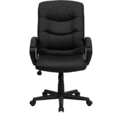 Mid-Back LeatherSoft Executive Swivel Office Chair With Three Line Horizontal Stitch Back And Arms Black - Flash Furniture -WorkHaven Sales Shop GUEST eb7c677a 73f2 4b0b bfd5 40cd135fadac