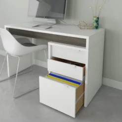 2pc Chrono Home Office Set With File Cabinet - Nexera
