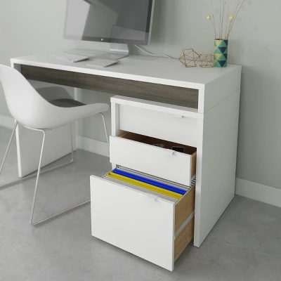 2pc Chrono Home Office Set With File Cabinet - Nexera 1 2pc Chrono Home Office Set With File Cabinet - Nexera