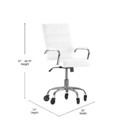 Flash Furniture Camilia Mid-Back Executive Swivel Office Chair With Arms, And Transparent Roller Wheels 17 Flash Furniture Camilia Mid-Back Executive Swivel Office Chair With Arms, And Transparent Roller Wheels -WorkHaven Sales Shop GUEST eb8f2b7e 7fce 4272 bff6 31ab172ba083