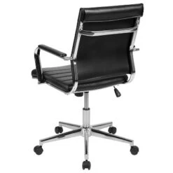 Emma And Oliver Mid-Back LeatherSoft Ribbed Executive Swivel Office Chair - Desk Chair -WorkHaven Sales Shop GUEST ec88ea76 680c 4a61 944f f45f24c3ba9a