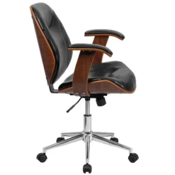 Emma And Oliver Mid-Back Black LeatherSoft Executive Ergonomic Wood Swivel Office Chair - Arms 16 Emma And Oliver Mid-Back Black LeatherSoft Executive Ergonomic Wood Swivel Office Chair - Arms -WorkHaven Sales Shop GUEST ecfecfd7 e997 44cb b989 cd17c3519a93