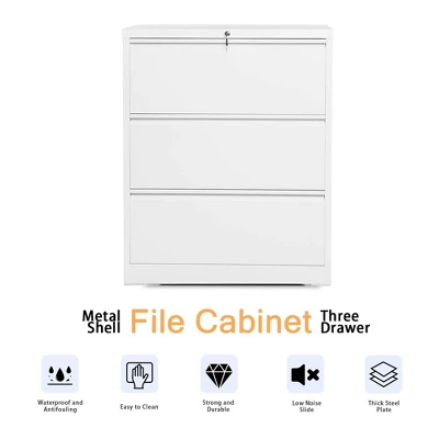 AOBABO Locking 2 Drawer Metal Office Storage Organization Filing Cabinet With Adjustable File Hanging Bar And 2 Keys 2 AOBABO Locking 2 Drawer Metal Office Storage Organization Filing Cabinet With Adjustable File Hanging Bar And 2 Keys - Image 2