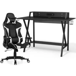 Tangkula Gaming Desk& Massage Gaming Chair Set Gamer Workstation With Headphone Hook -WorkHaven Sales Shop GUEST ed85cde0 dcbc 43a3 aff7 3de732c57cdc