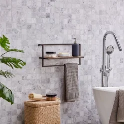 17" X 7.9" Floating Industrial Wood Wall Shelf With Metal Towel Bar Black - Danya B. 11 17" X 7.9" Floating Industrial Wood Wall Shelf With Metal Towel Bar Black - Danya B. -WorkHaven Sales Shop GUEST ee8c7971 3faf 4aaa a74e 73056ae42fb2