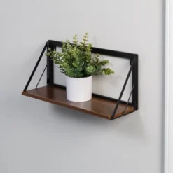 Honey-Can-Do Small Laundry Wall Shelf With Wood Walnut 13 Honey-Can-Do Small Laundry Wall Shelf With Wood Walnut -WorkHaven Sales Shop GUEST ee98a021 67b6 49a6 81c5 895de323df3d