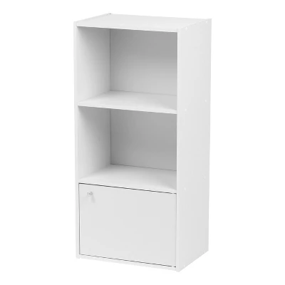 IRIS USA 3 Tier Open Cubby Storage Shelf With Door 6 IRIS USA 3 Tier Open Cubby Storage Shelf With Door - Image 6