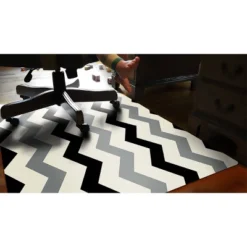 3'x4' Chevron 9 To 5 Desk Chair Mat - Bungalow Flooring