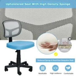 Costway Armless Office Chair Adjustable Swivel Computer Mesh Desk Chair GreenBlueGray 18 Costway Armless Office Chair Adjustable Swivel Computer Mesh Desk Chair GreenBlueGray -WorkHaven Sales Shop GUEST f149f218 3231 4359 8d8e 1a24345bbe0b