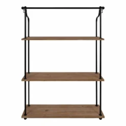 20" X 32" Walters Wood/Metal 3 Tier Shelving Brown - Kate & Laurel All Things Decor -WorkHaven Sales Shop GUEST f19a2c0e ad5f 421e a77b f038f2eced0d