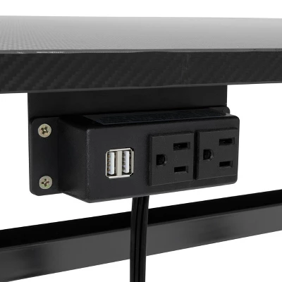 Gear PC Gaming Desk With Built-in Charging Station Black - SD Gaming 6 Gear PC Gaming Desk With Built-in Charging Station Black - SD Gaming - Image 6