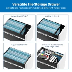 Mount-It! Mobile File Pedestal Cabinet With 3 Drawers & Lock | Slim Design Under Desk Storage & Organizer For Files, Folders & Office Supplies | White -WorkHaven Sales Shop GUEST f1f485ca 00f0 4b45 90d4 0a562cdb1fe5