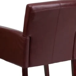 Emma And Oliver Leather Executive Side Reception Chair With Mahogany Legs -WorkHaven Sales Shop GUEST f270a348 f824 48b7 bd06 cb9163afc127