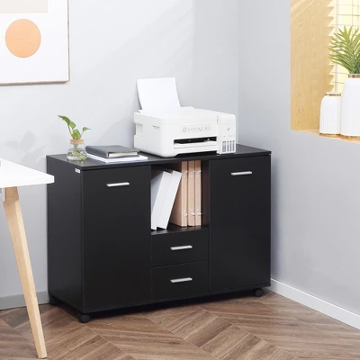 Vinsetto Multifunction Office Filing Cabinet Printer Stand With 2 Drawers, 2 Shelves, & Smooth Counter Surface 1 Vinsetto Multifunction Office Filing Cabinet Printer Stand With 2 Drawers, 2 Shelves, & Smooth Counter Surface